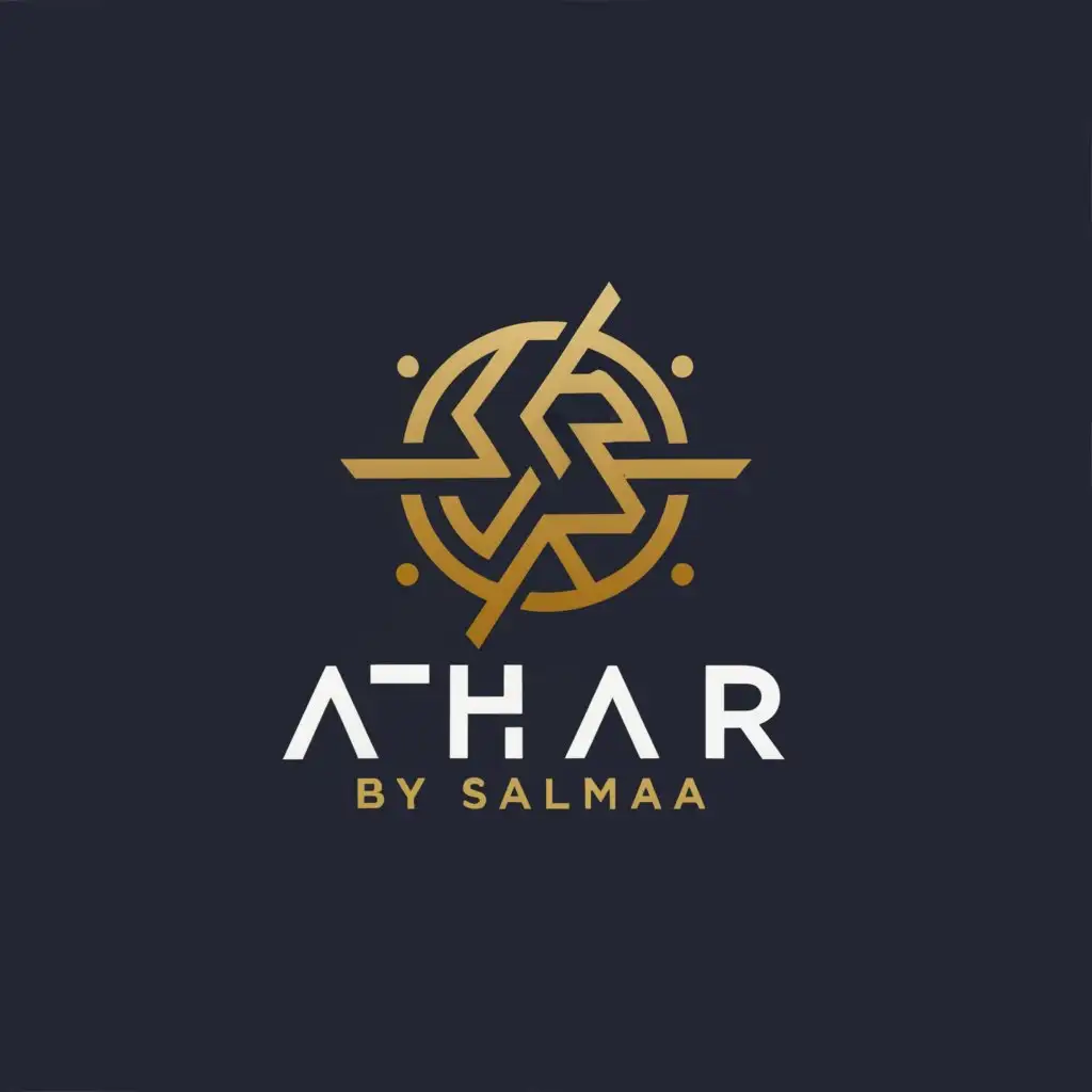 a logo design,with the text "athar by salma", main symbol:Effect,Moderate,be used in accesssoire industry,clear background