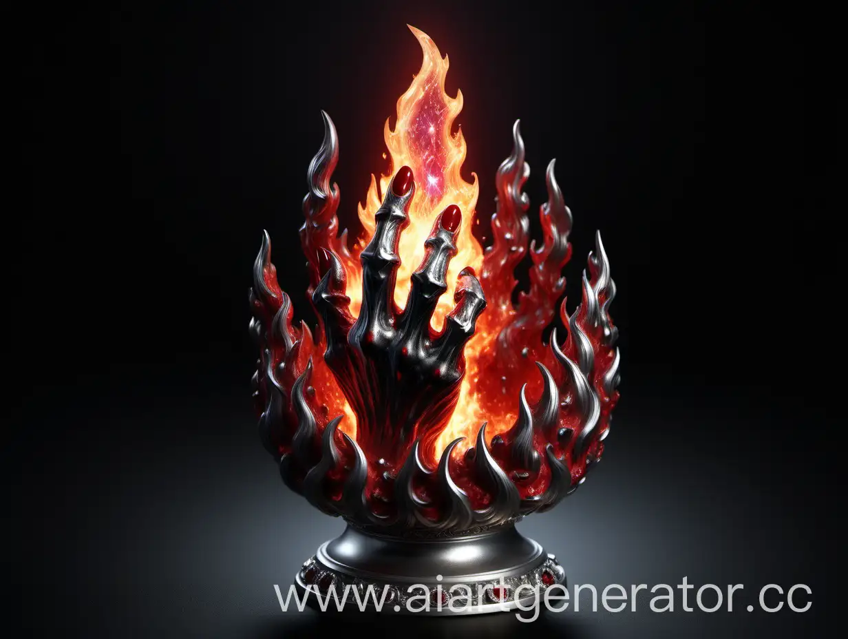 Elegant-Urn-Crafted-from-Silvery-Fire-with-a-Radiant-Ruby