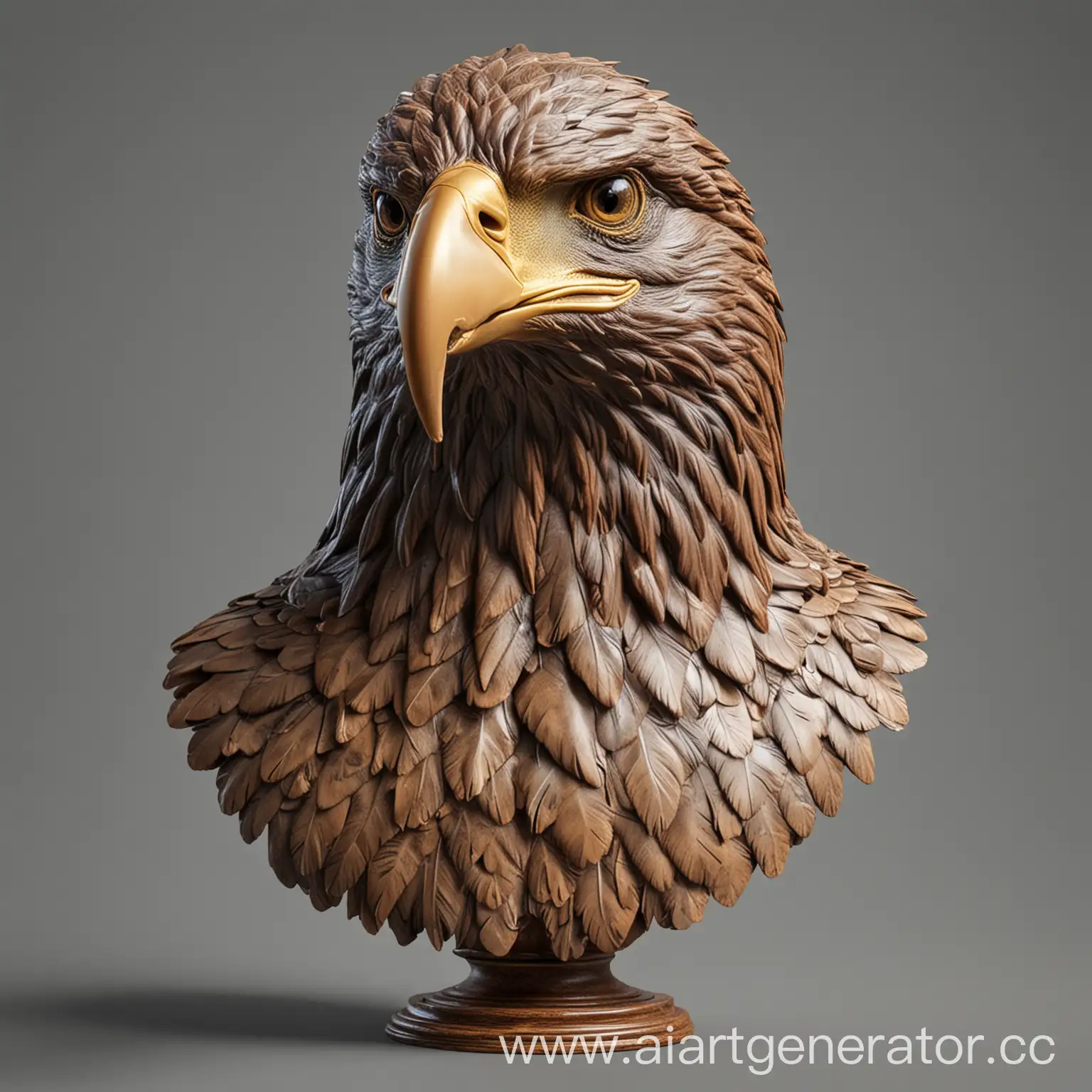 Majestic-Eagle-Bust-Sculpture-on-Transparent-Background