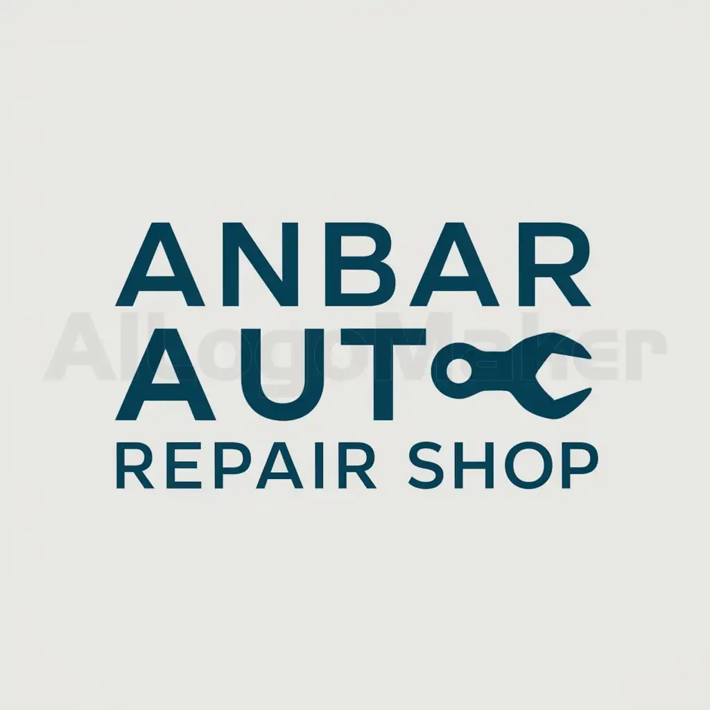 a logo design,with the text "ANBAR AUTO REPAIR SHOP", main symbol:ANBAR AUTO REPAIR SHOP  ,Moderate,be used in repair industry,clear background