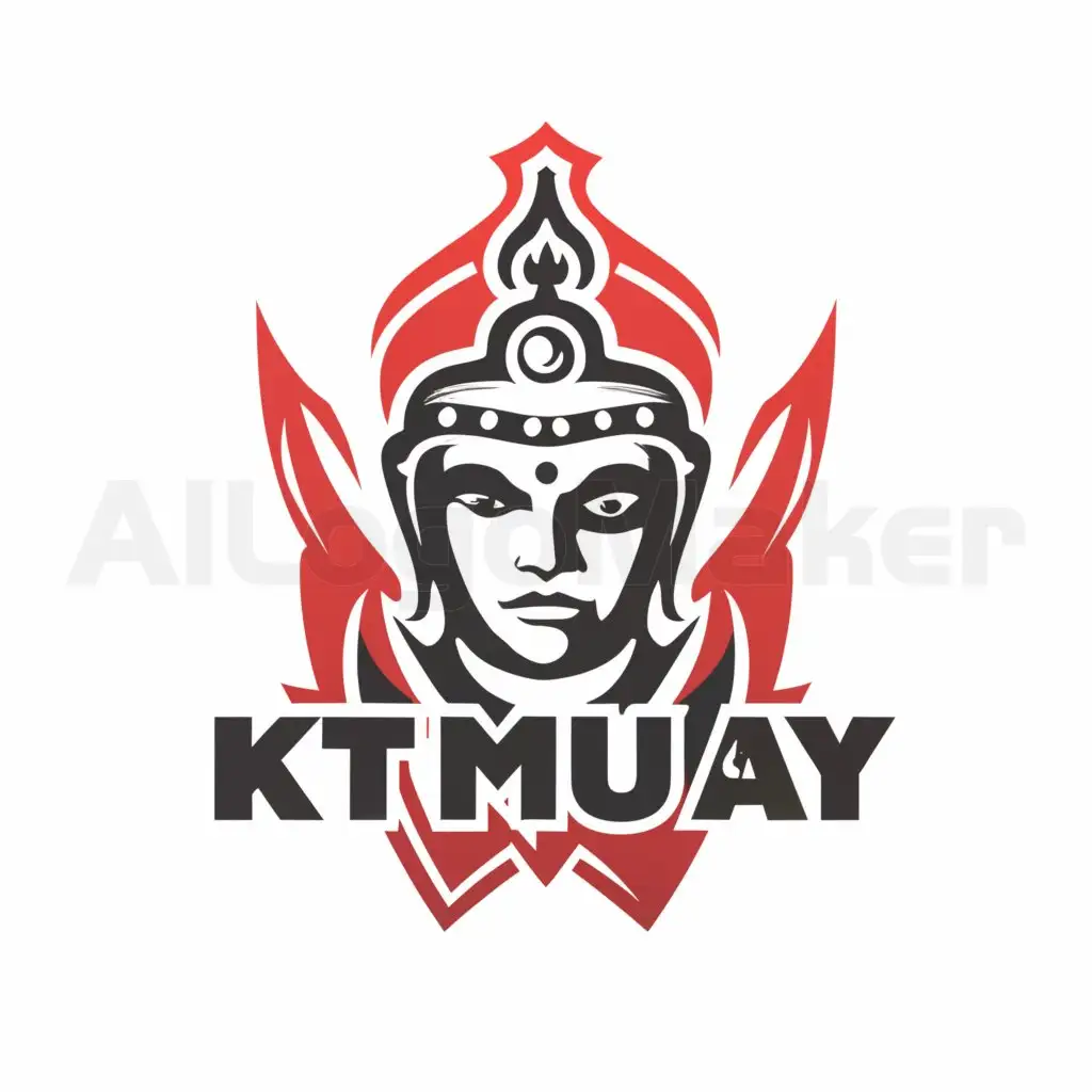 a logo design,with the text "KT Muay", main symbol:a thai mongkol,Moderate,be used in Sports Fitness industry,clear background