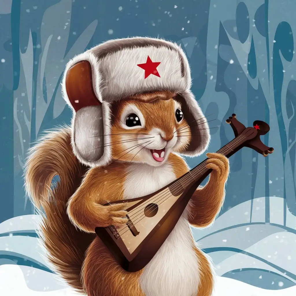 Soviet-Squirrel-Playing-Balalaika-in-Traditional-Ushanka-Hat