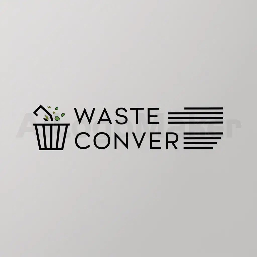 a logo design,with the text "Waste Convert", main symbol:A waste management company, converting waste to wealth,Minimalistic,clear background