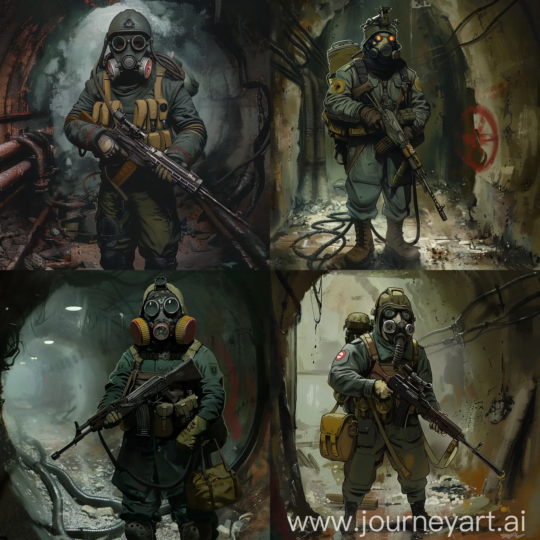 PostApocalyptic-Survivor-in-Hazmat-Armor-with-Soviet-Sniper-Rifle