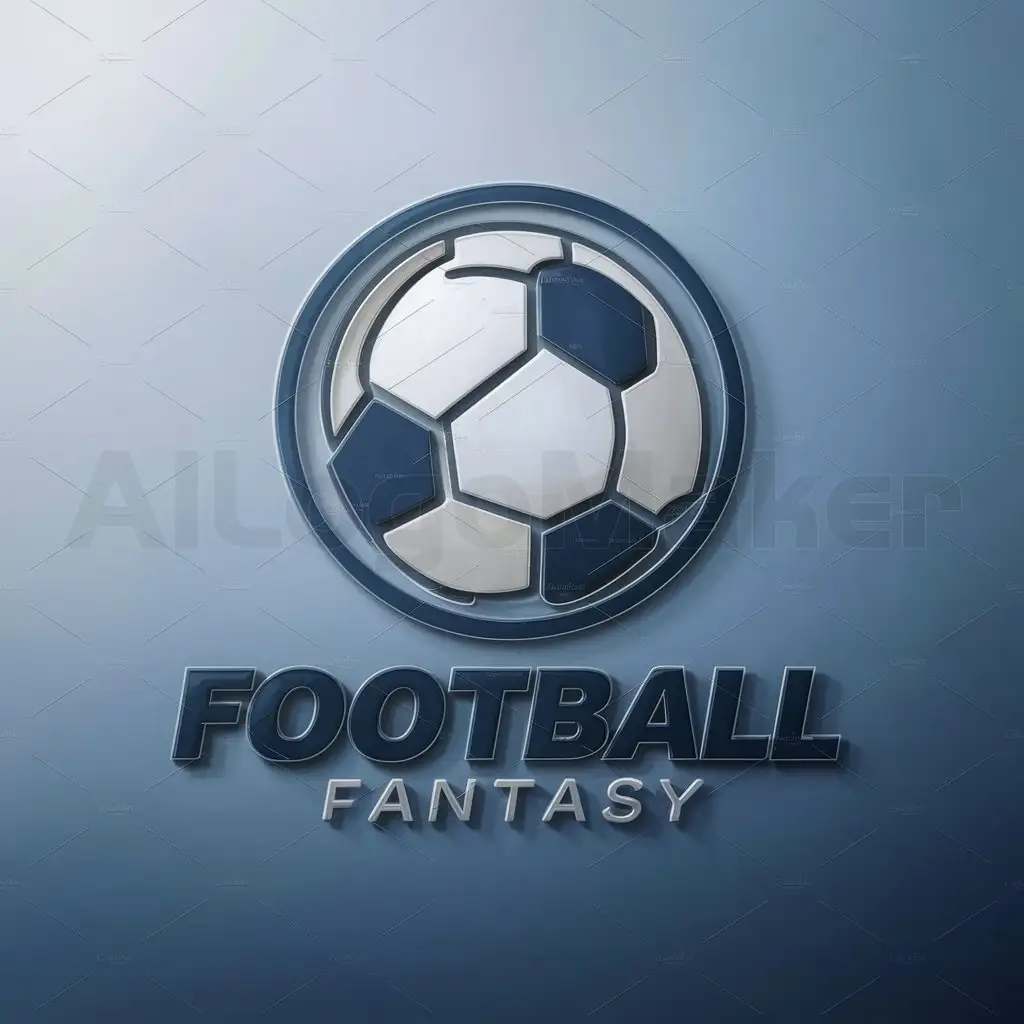 a logo design,with the text "football fantasy", main symbol:soccer ball,Moderate,clear background