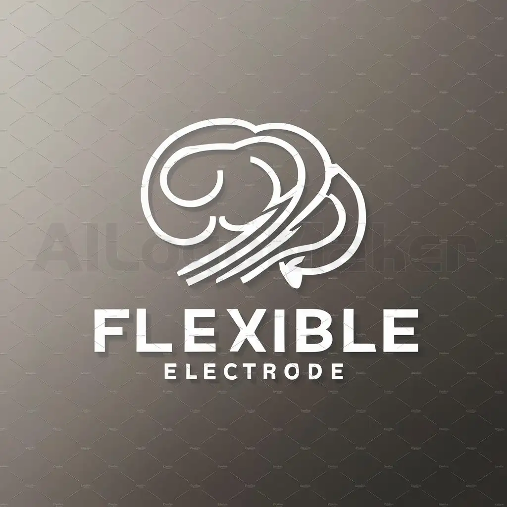 a logo design,with the text "flexible electrode", main symbol:brain,Moderate,be used in Education industry,clear background