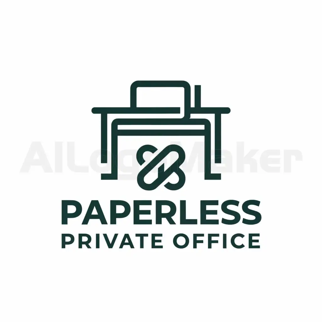 a logo design,with the text "Paperless Private Office", main symbol:Paper Office,Moderate,be used in Home Family industry,clear background