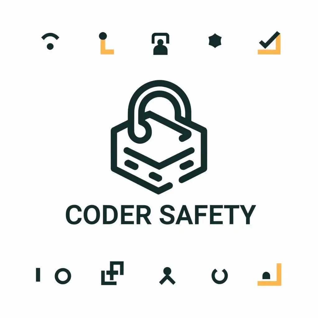 a logo design,with the text "Coder Safety", main symbol:keyboard and lock,Moderate,be used in Technology industry,clear background