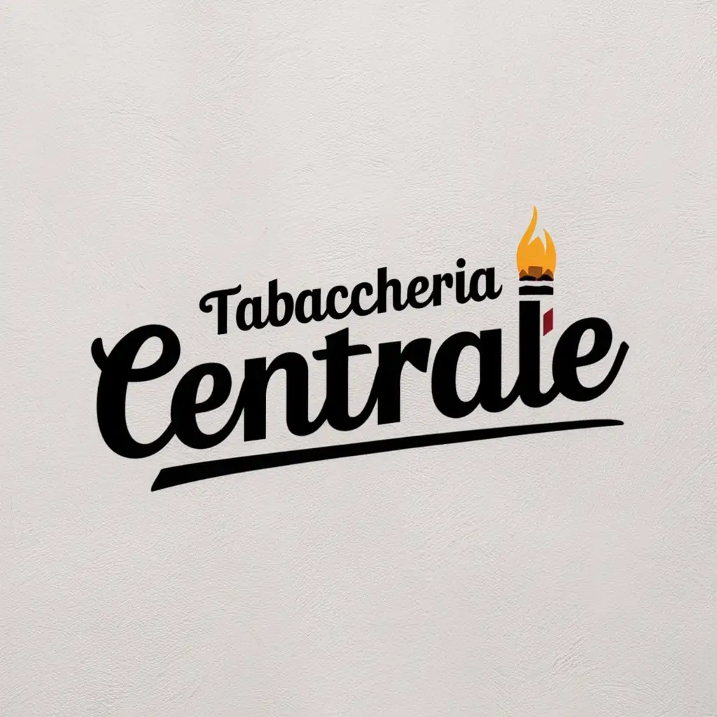 graffiti style logo for a tobacco shop called Tabaccheria Centrale. No background. White background. No Lights. No light's shadow