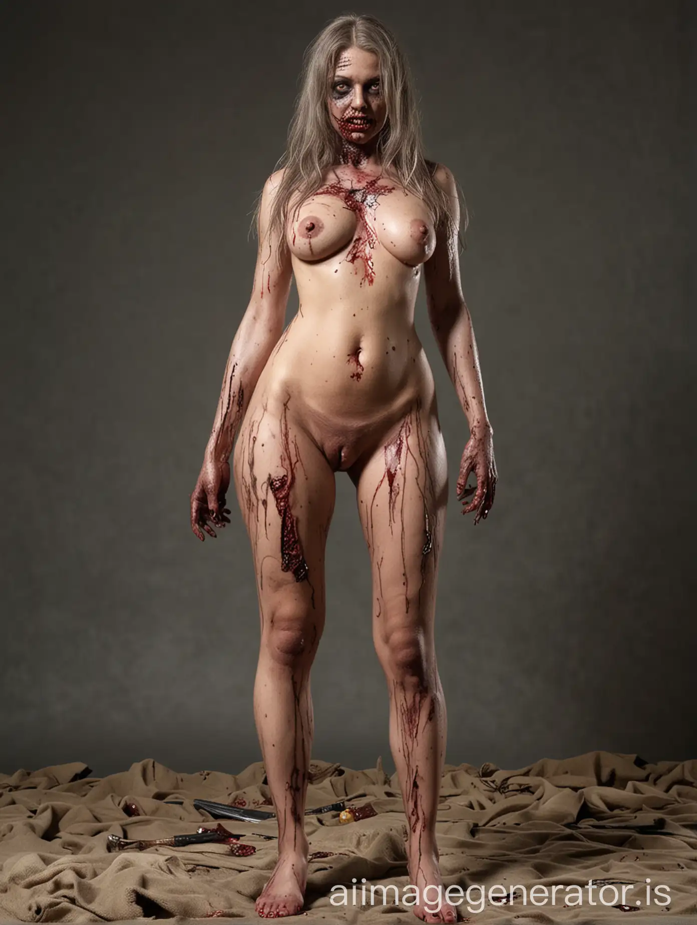 zombie nude chuby girl full body capture