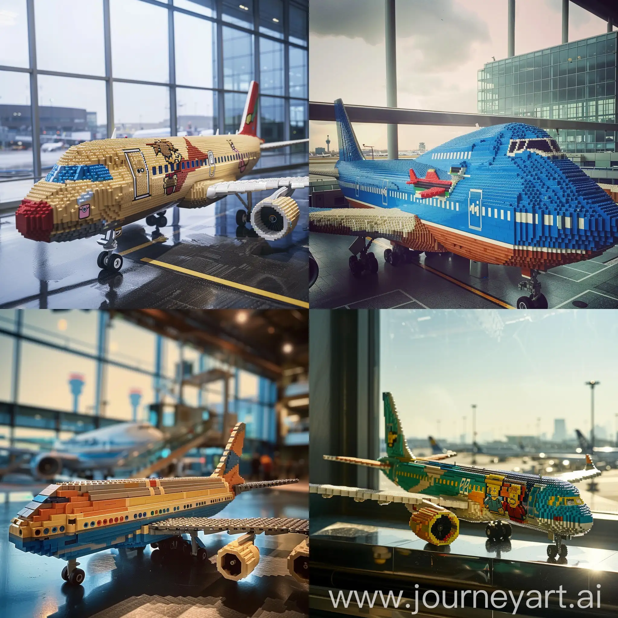 Lego-Airplane-Displayed-at-Airport-Terminal
