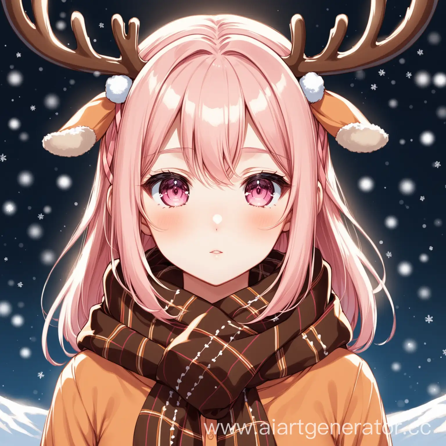 Adorable-Anime-Girl-with-Pink-Hair-and-Reindeer-Antlers