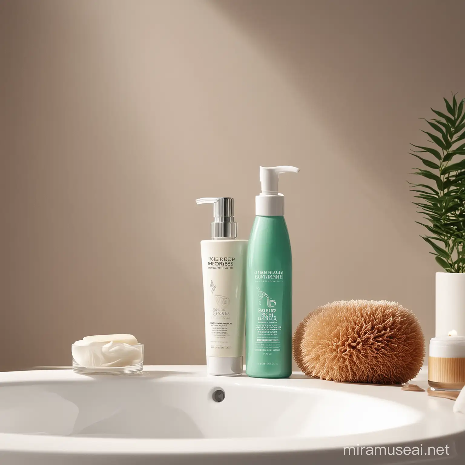 Relaxing Body Care Routine in a Modern Bathroom