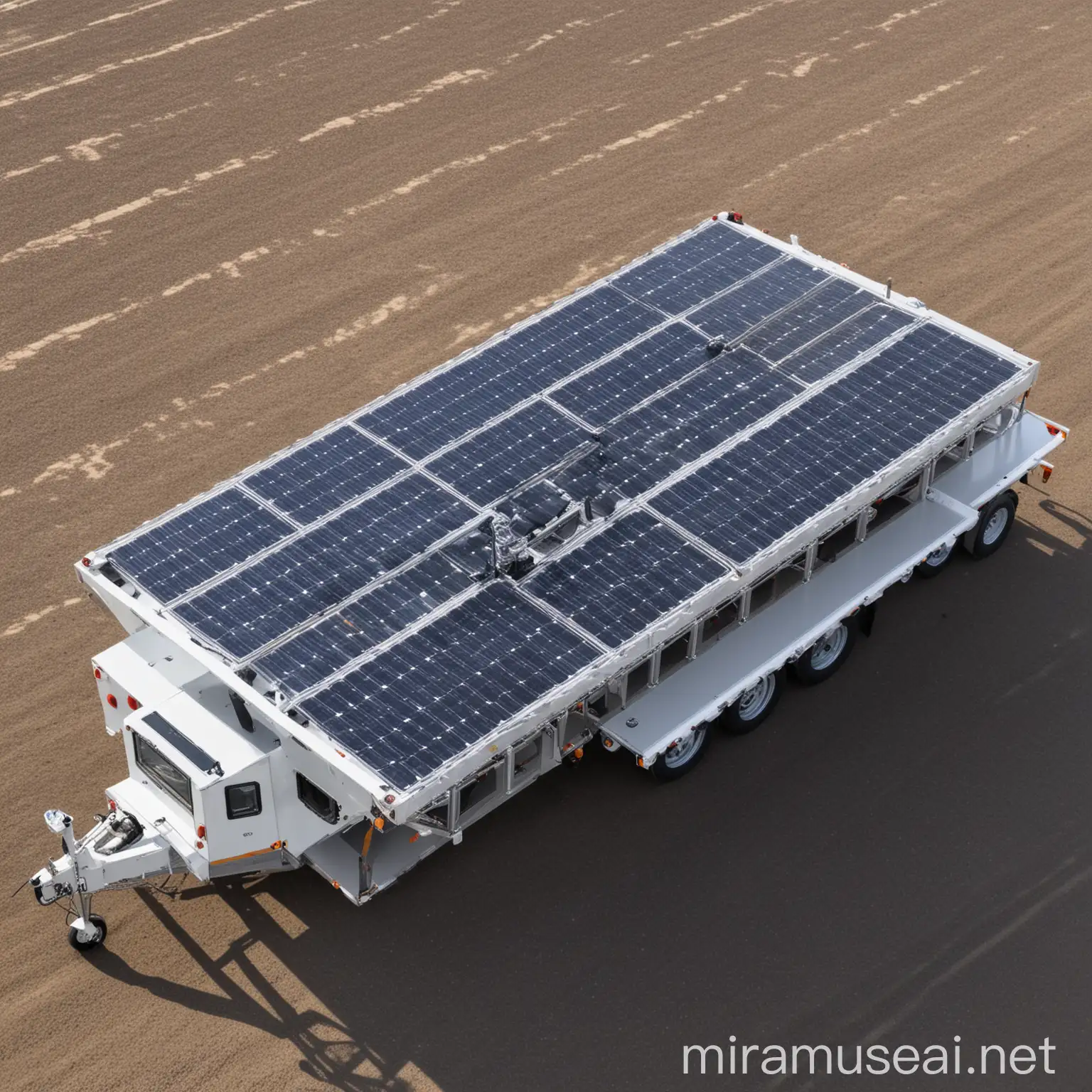 trailer hecho de paneles solares 