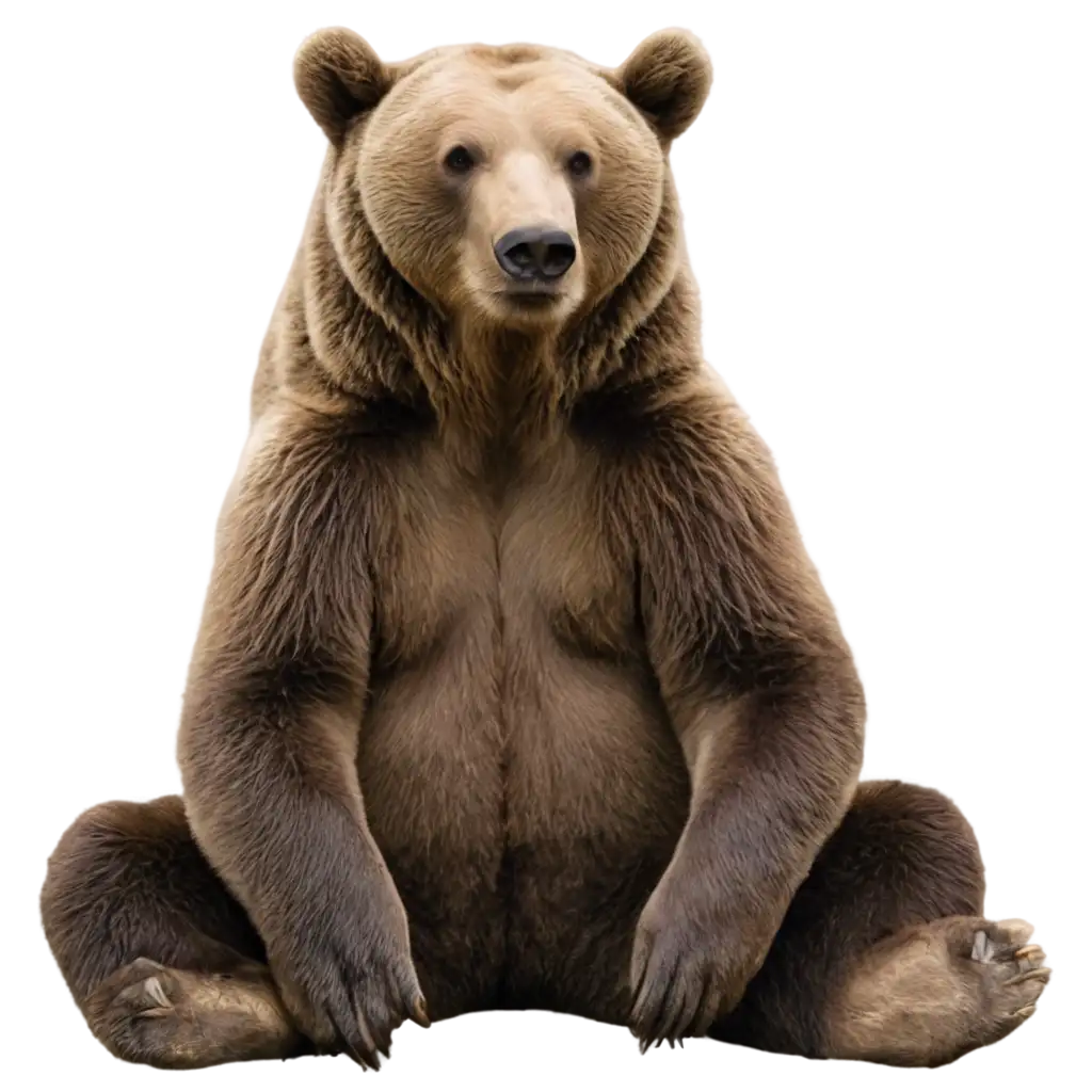 Captivating-PNG-Image-Bear-Sitting-in-Tranquil-Natural-Setting