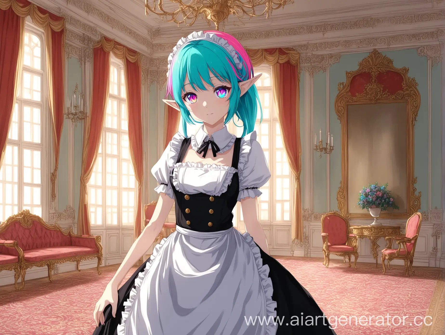 Aristocratic-Mansion-Maid-with-Colorful-Hair-and-Eyes