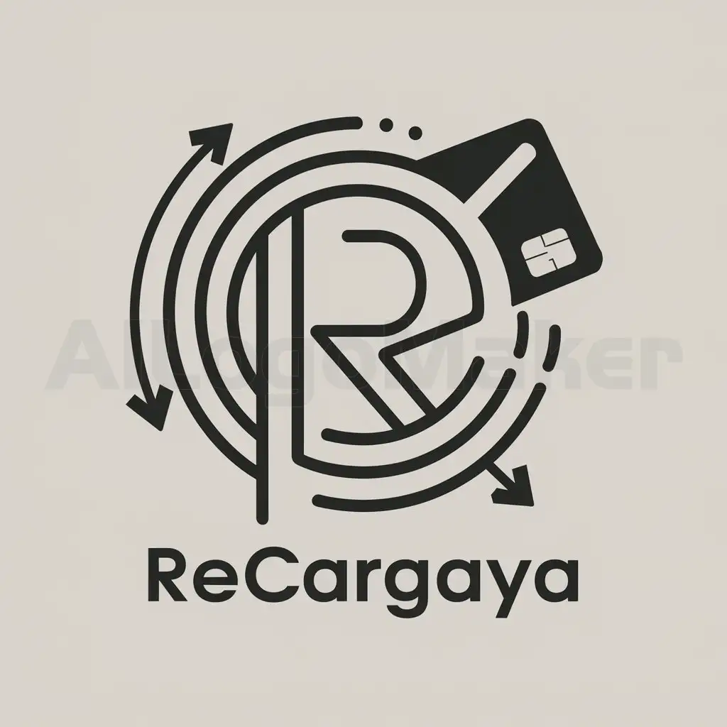 LOGO-Design-for-RecargaYa-Dynamic-Ray-and-Chip-Card-with-Concentric-Circles