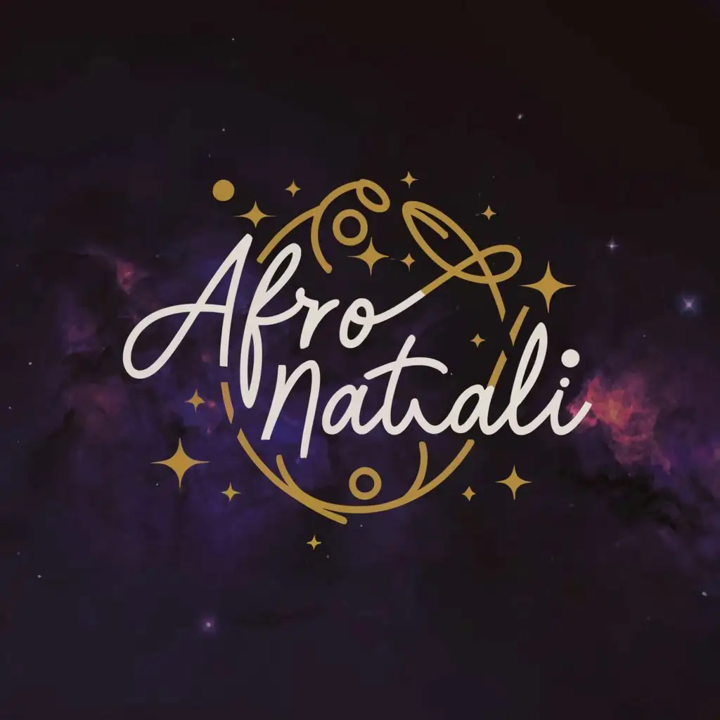 a logo design,with the text "AfroNatali", main symbol:Afrokosy,Moderate,be used in Beauty Spa industry,clear background