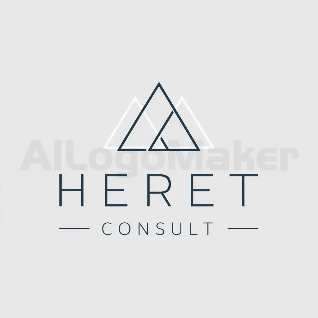 a logo design,with the text "Heret Consult", main symbol:Triangles,Minimalistic,be used in Finance industry,clear background