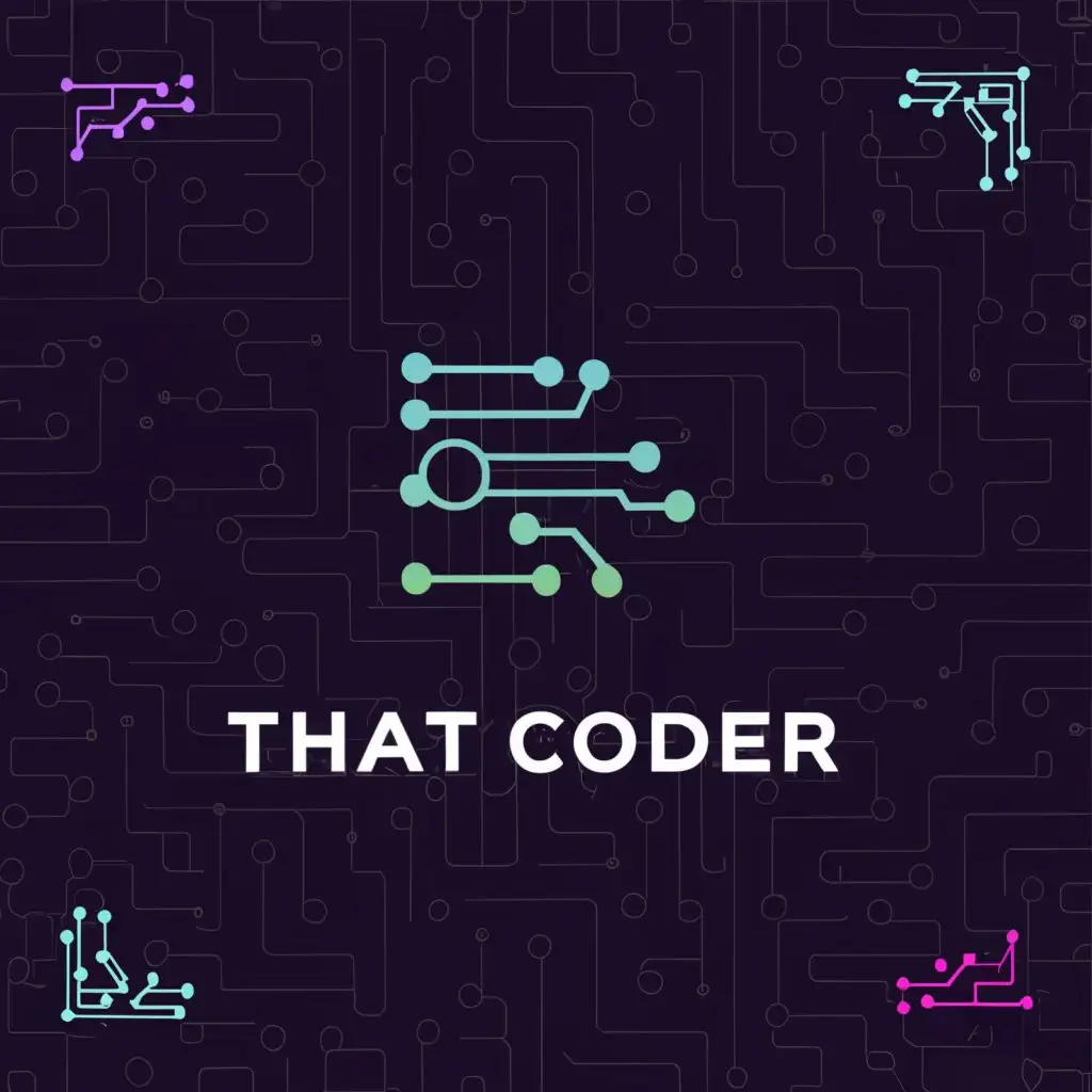 a logo design,with the text "THAT CODER", main symbol:Coding symbol,Moderate,be used in Internet industry,clear background