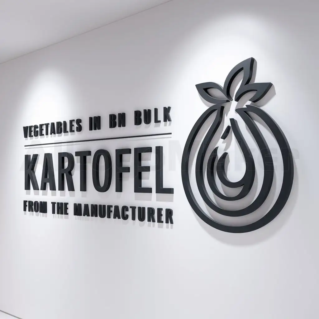 a logo design,with the text "Vegetables in bulk from the manufacturer", main symbol:Kartofel,complex,be used in Retail industry,clear background