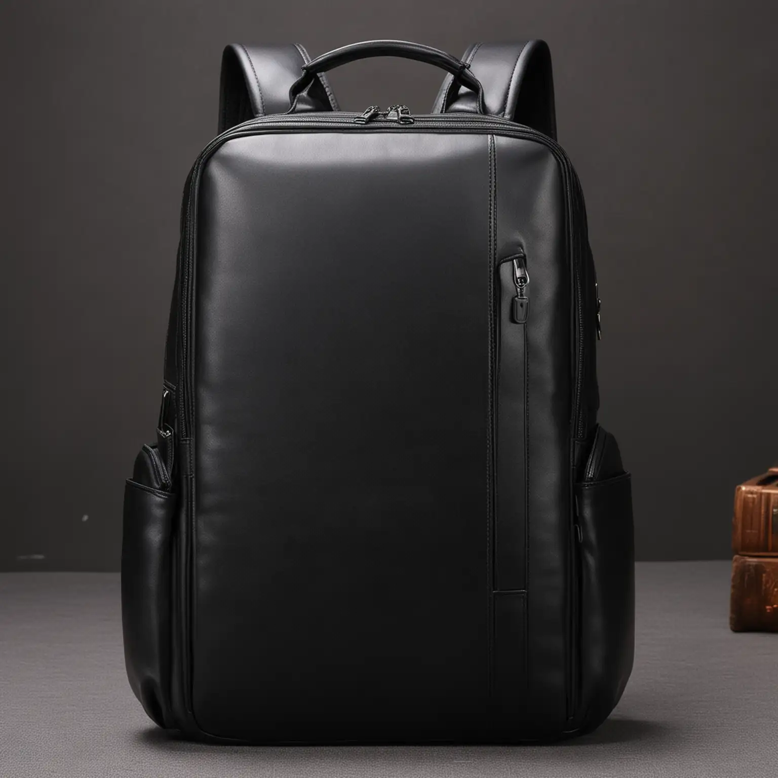 Professional Business Double Shoulder Bag in Sleek Pure Black Color for Men