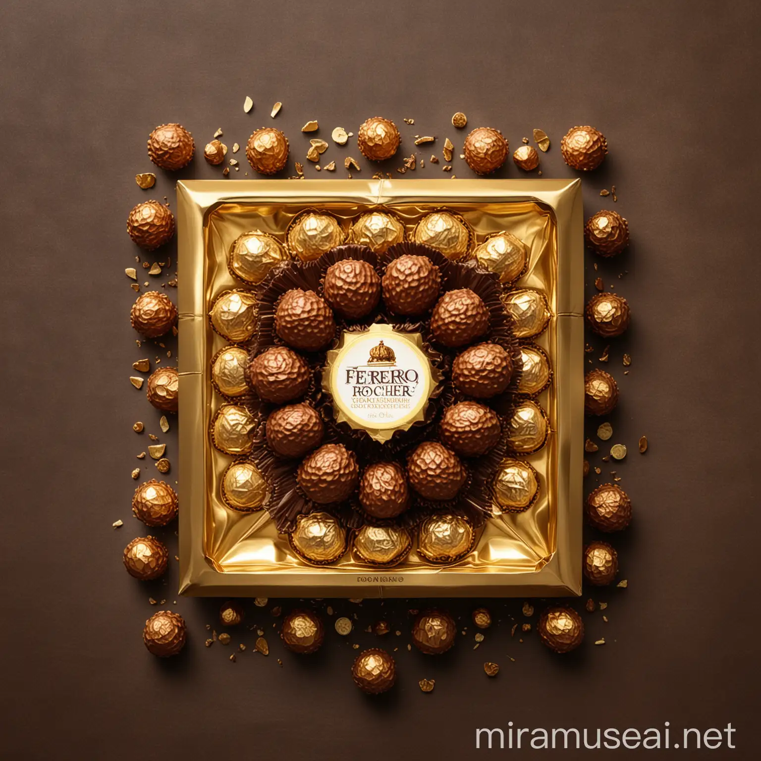 Elegant Chocolate Treats Sophisticated Dessert Photography for Ferrero Rocher Social Media Promotion