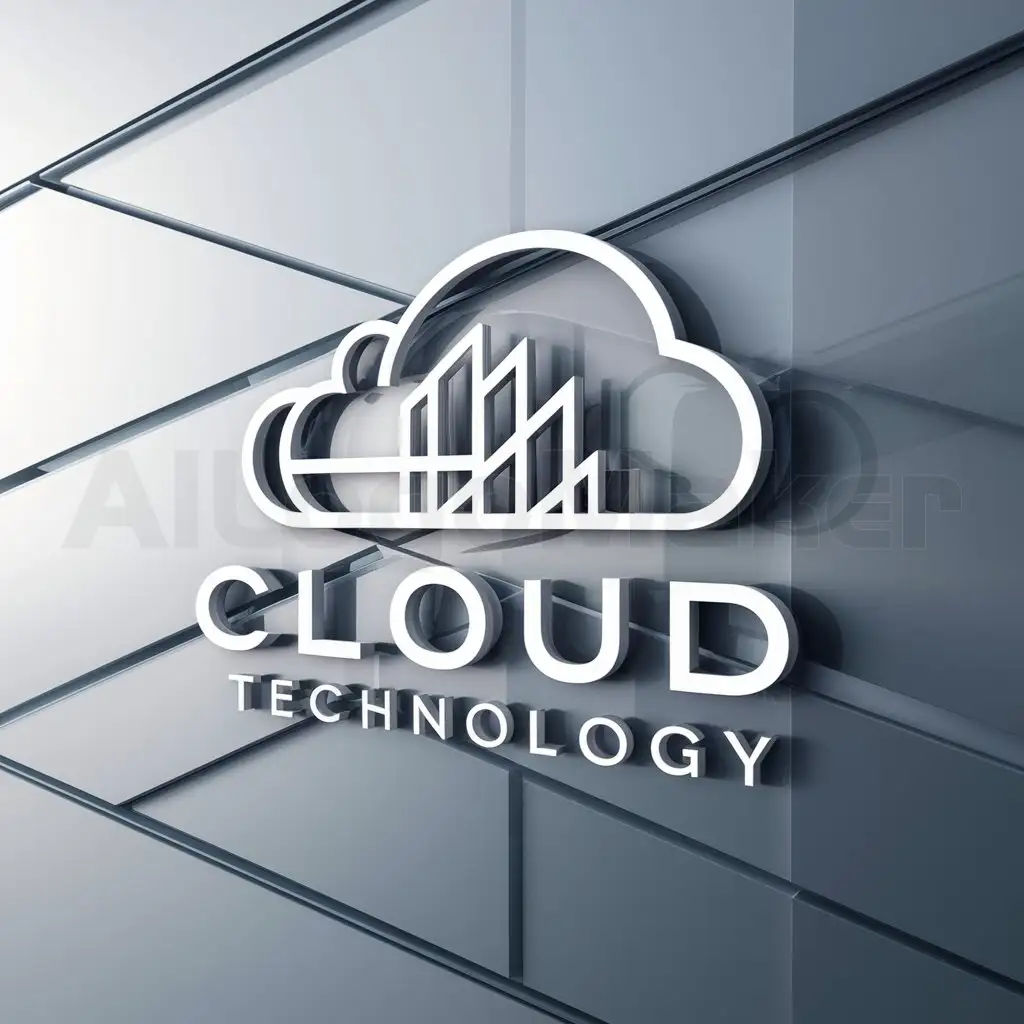 LOGO-Design-For-Cloud-Technology-Minimalistic-Design-with-Cloud-and-Building-Symbolism