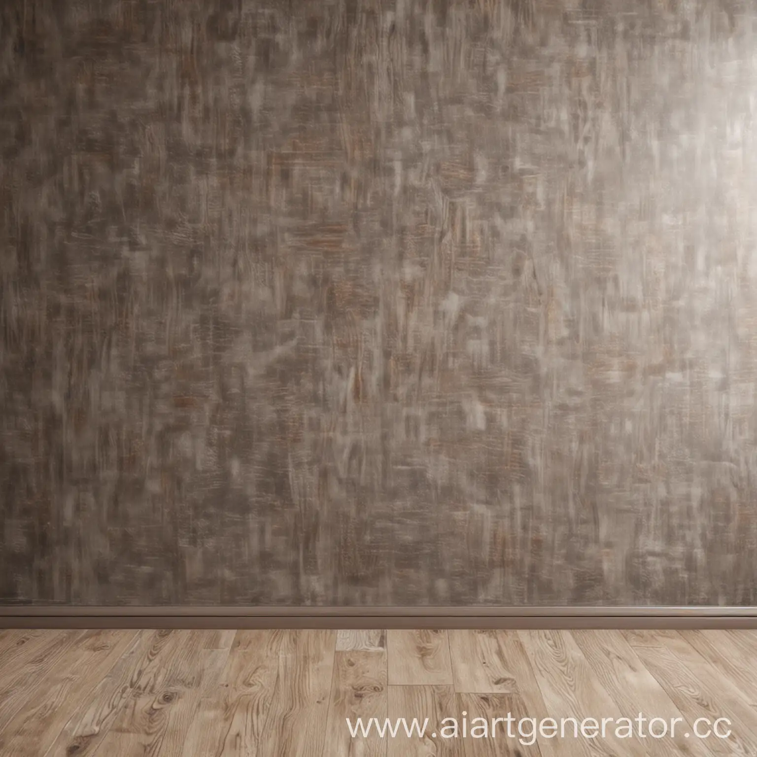 Matte-Gray-Wallpaper-Background-with-Brown-Laminate-Floor