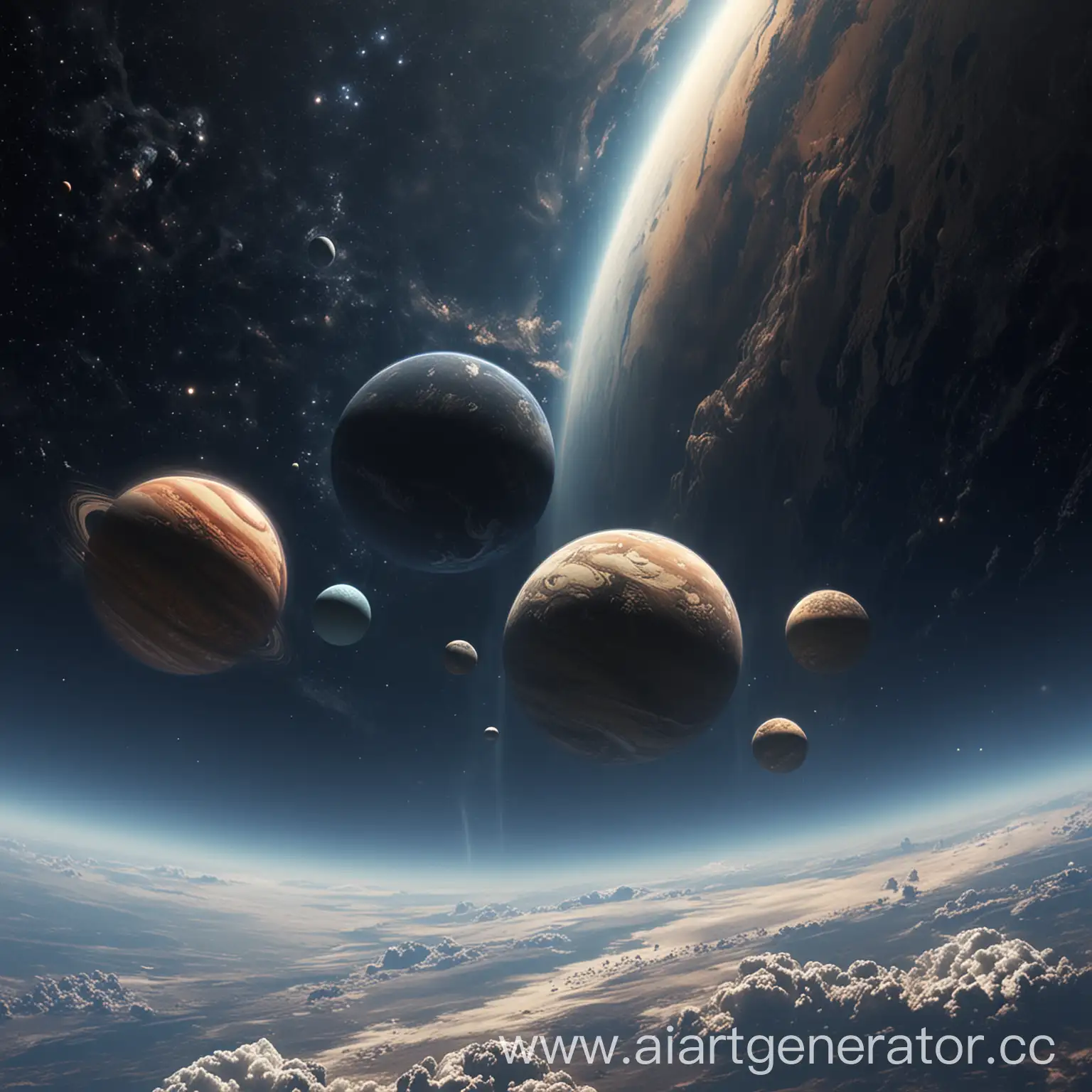 Celestial-Planets-Floating-in-the-Sky