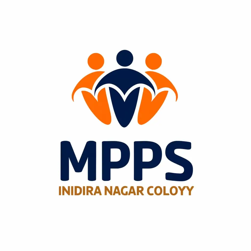 a logo design,with the text "MPPS INDIRA NAGAR COLONY", main symbol:STUDENTS,Moderate,be used in Education industry,clear background