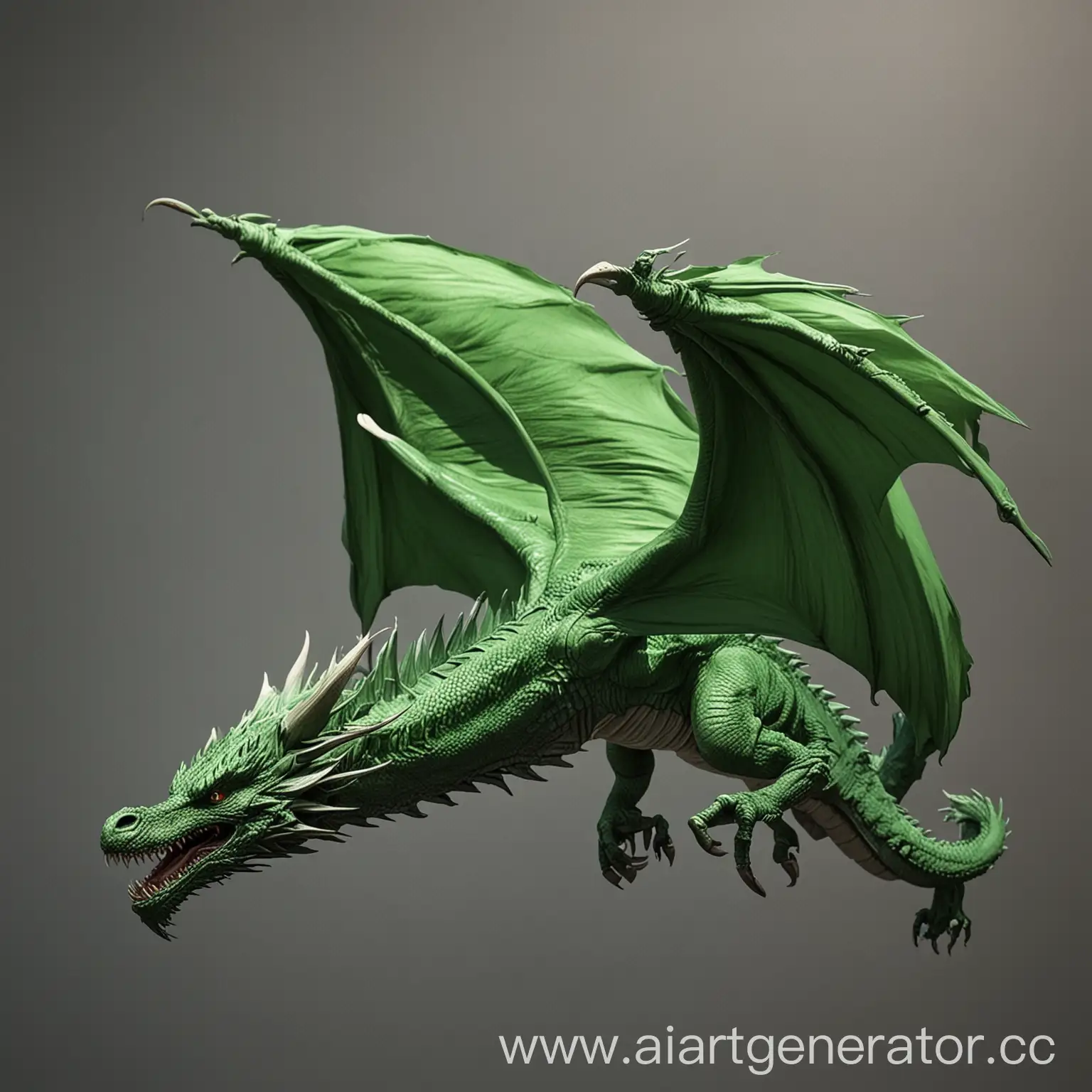 Дракон - зелёного цвета, Дракон длинной до 8м, Дракон имел бы телосложение для быстрого полёта