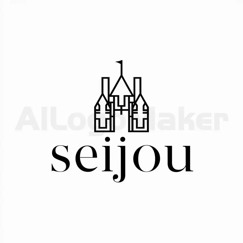 a logo design,with the text "seijou", main symbol:castles,complex,clear background