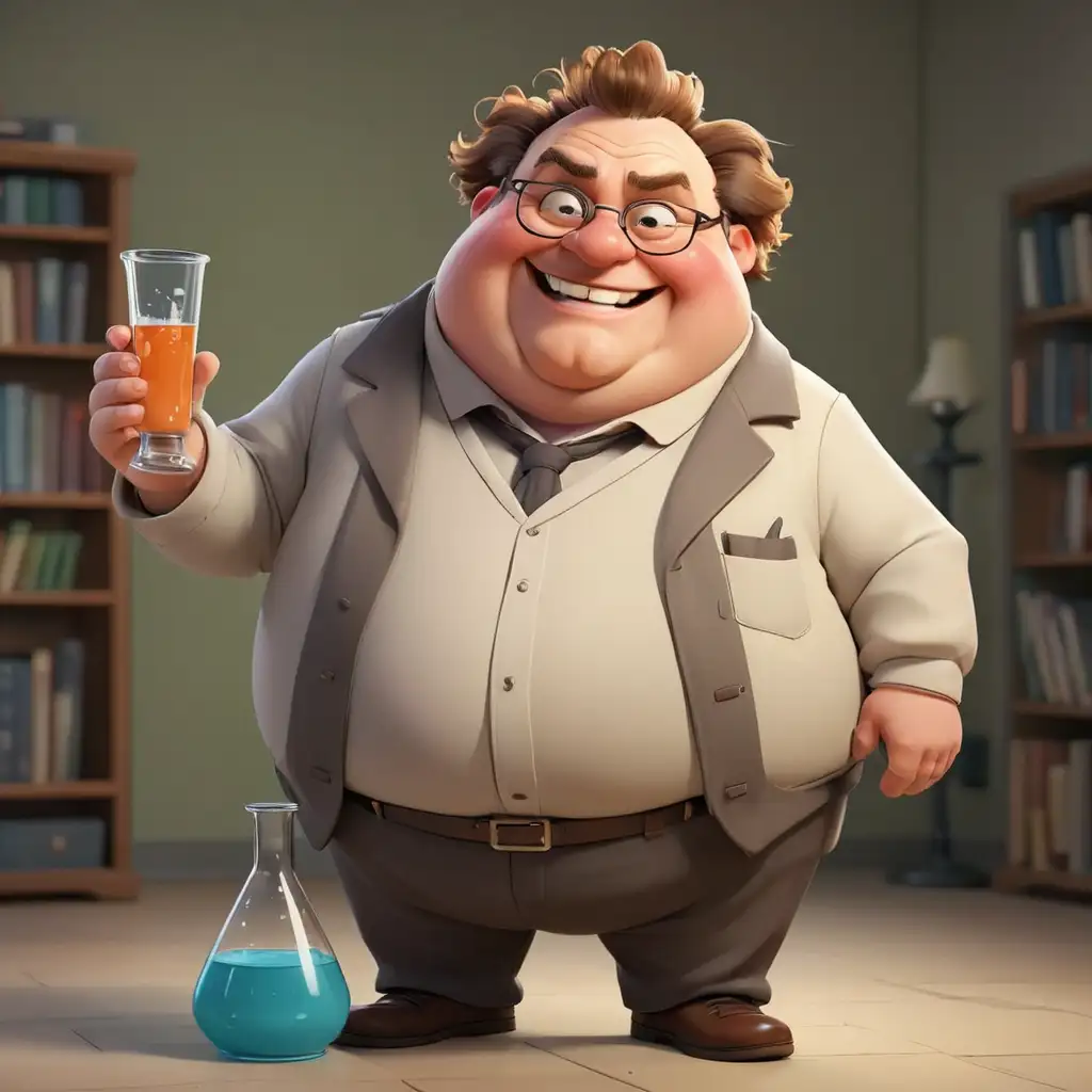 Cheerful-Cartoon-Professor-Holding-a-Beaker-Science-Lab-Fun