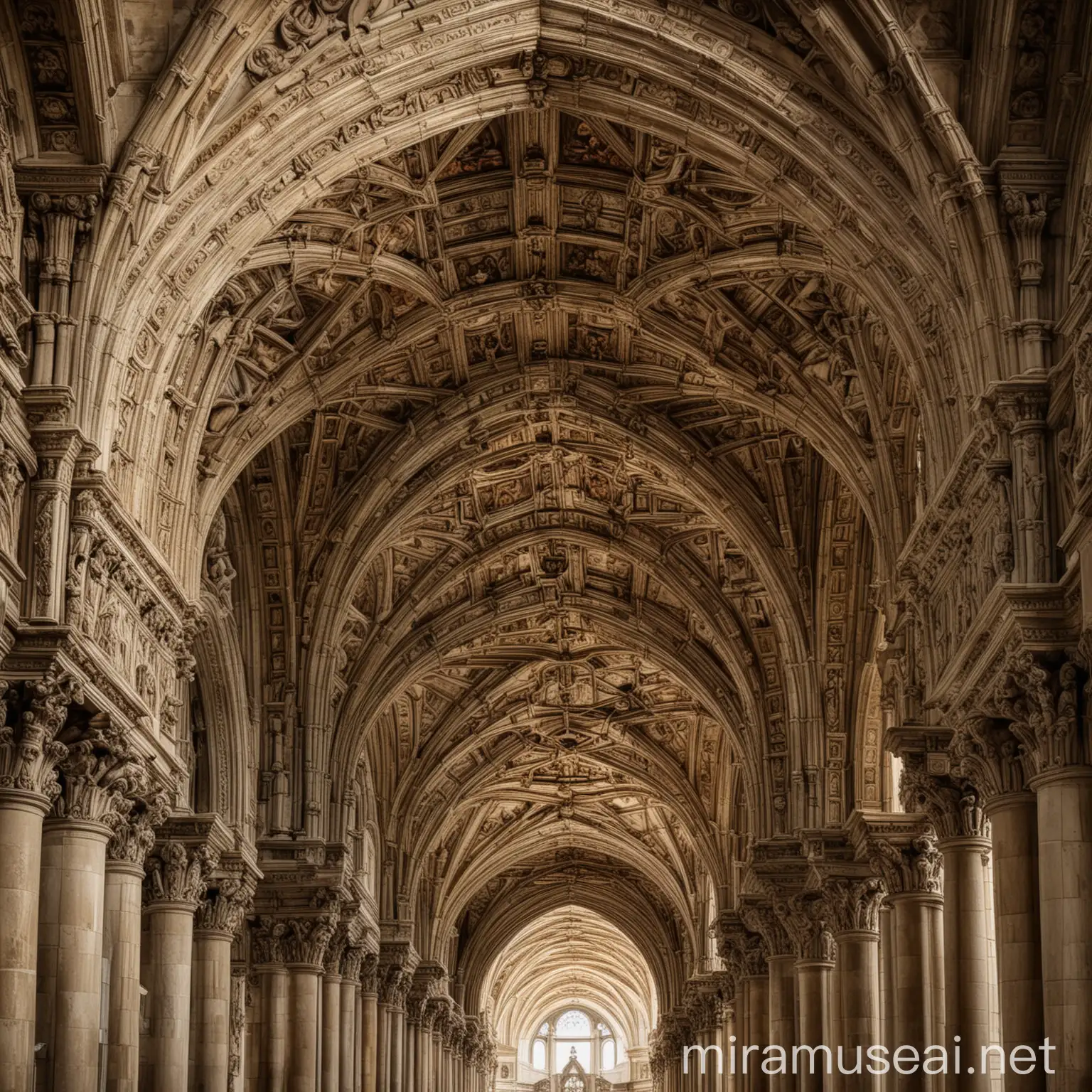 Capture the intricate details of Renaissance architecture, including grand cathedrals, palaces, and bridges. Focus on elements like arches, columns, domes, and ornate facades.