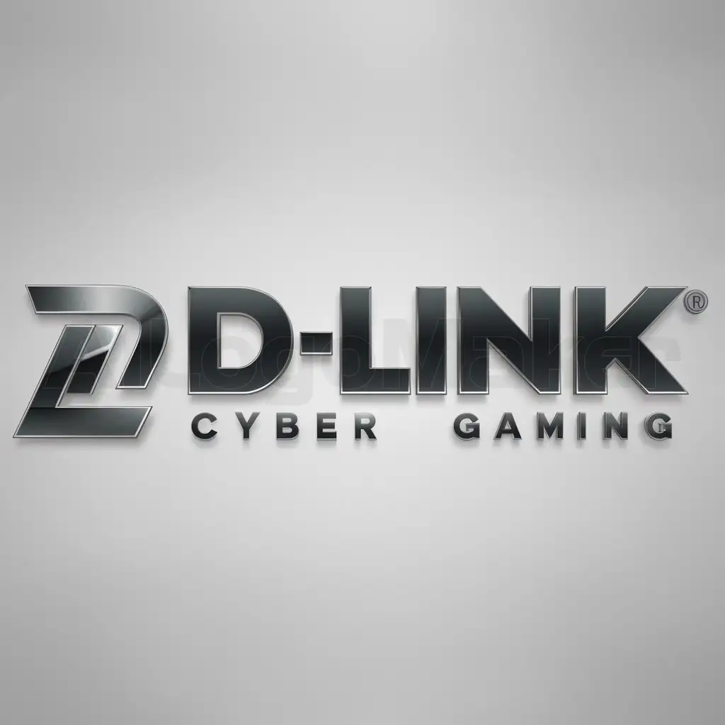 a logo design,with the text "D-LINK CYBER GAMING", main symbol:D-L,Moderate,be used in gaming industry,clear background