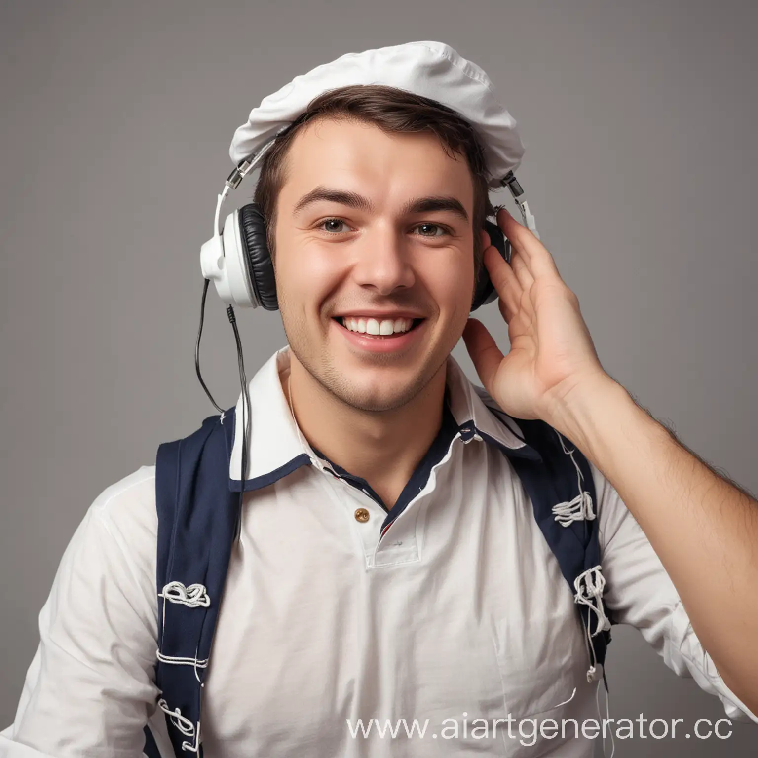 Joyful-Sailor-Listening-to-Music-in-Headphones