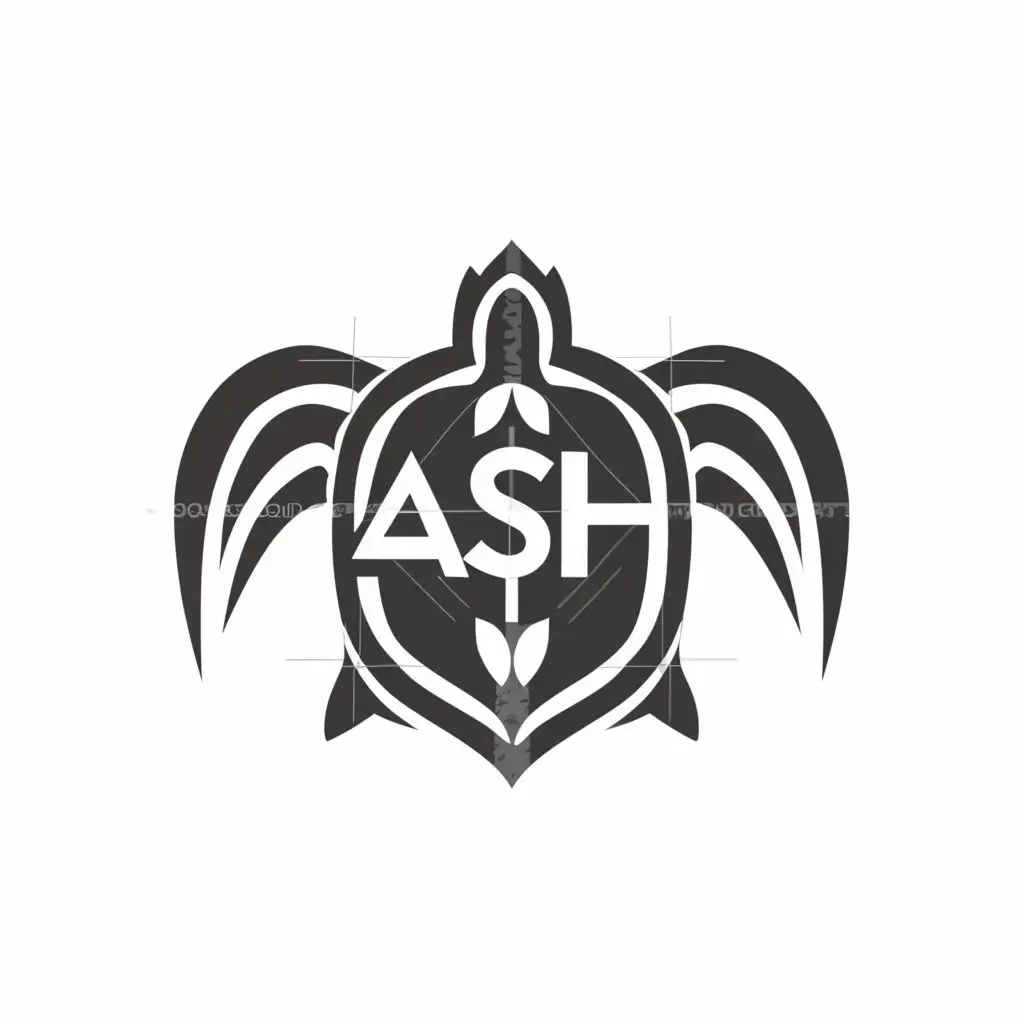 LOGO-Design-for-ASH-Empowering-Fitness-with-Majestic-Turtle-Symbol