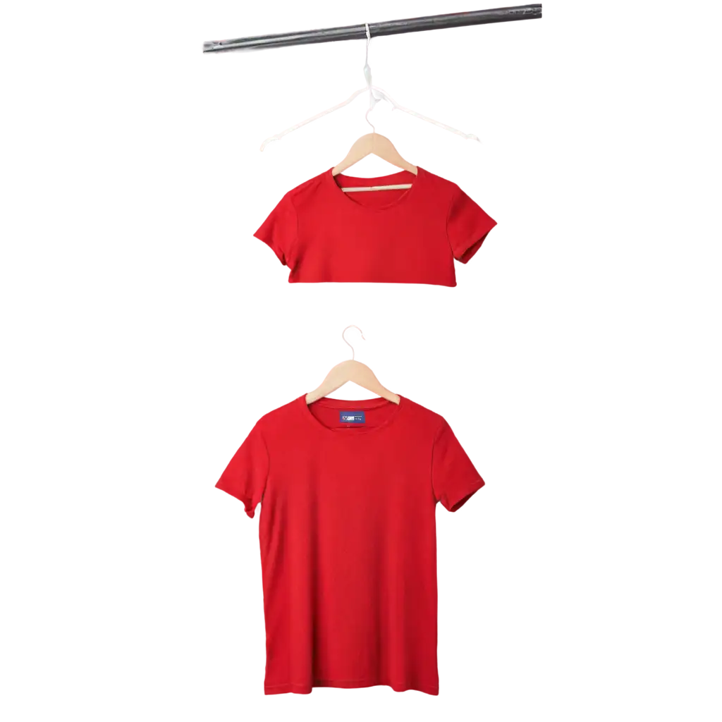 red tshirt on hanger