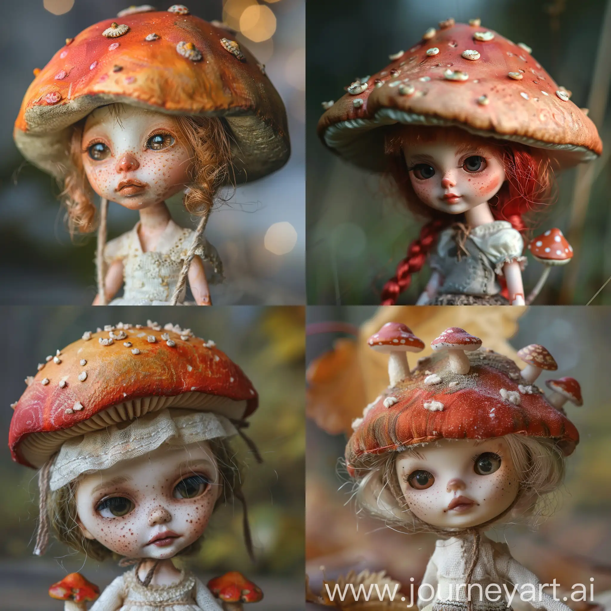Adorable-Small-Girl-Doll-Wearing-Mushroom-Hat-in-4K-Resolution