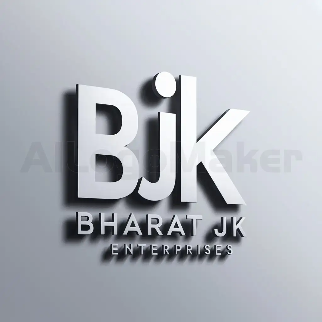 a logo design,with the text "bharat jk enterprises", main symbol:BJK,Moderate,clear background