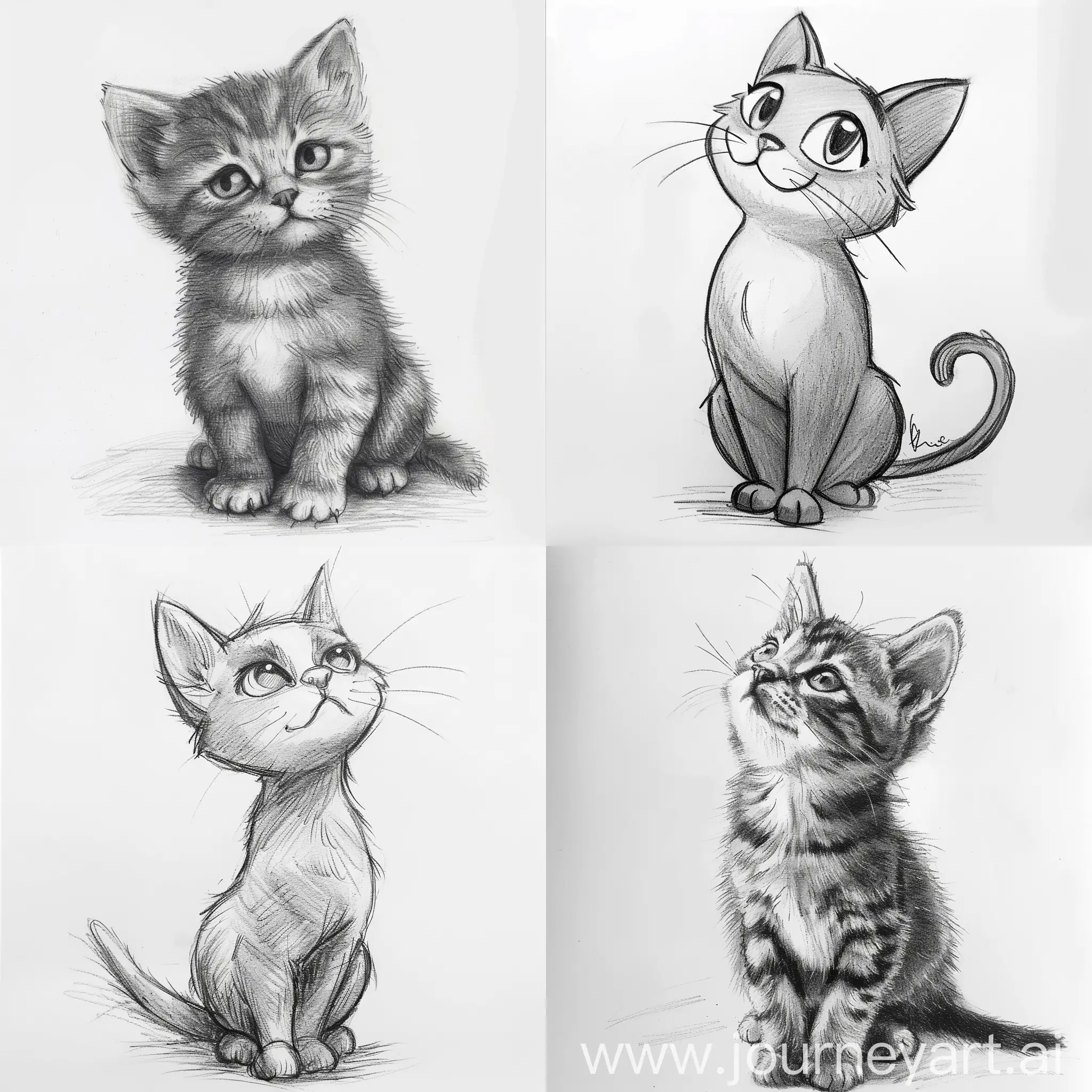 Adorable-Little-Cat-Drawing-Playful-Kitten-Illustration