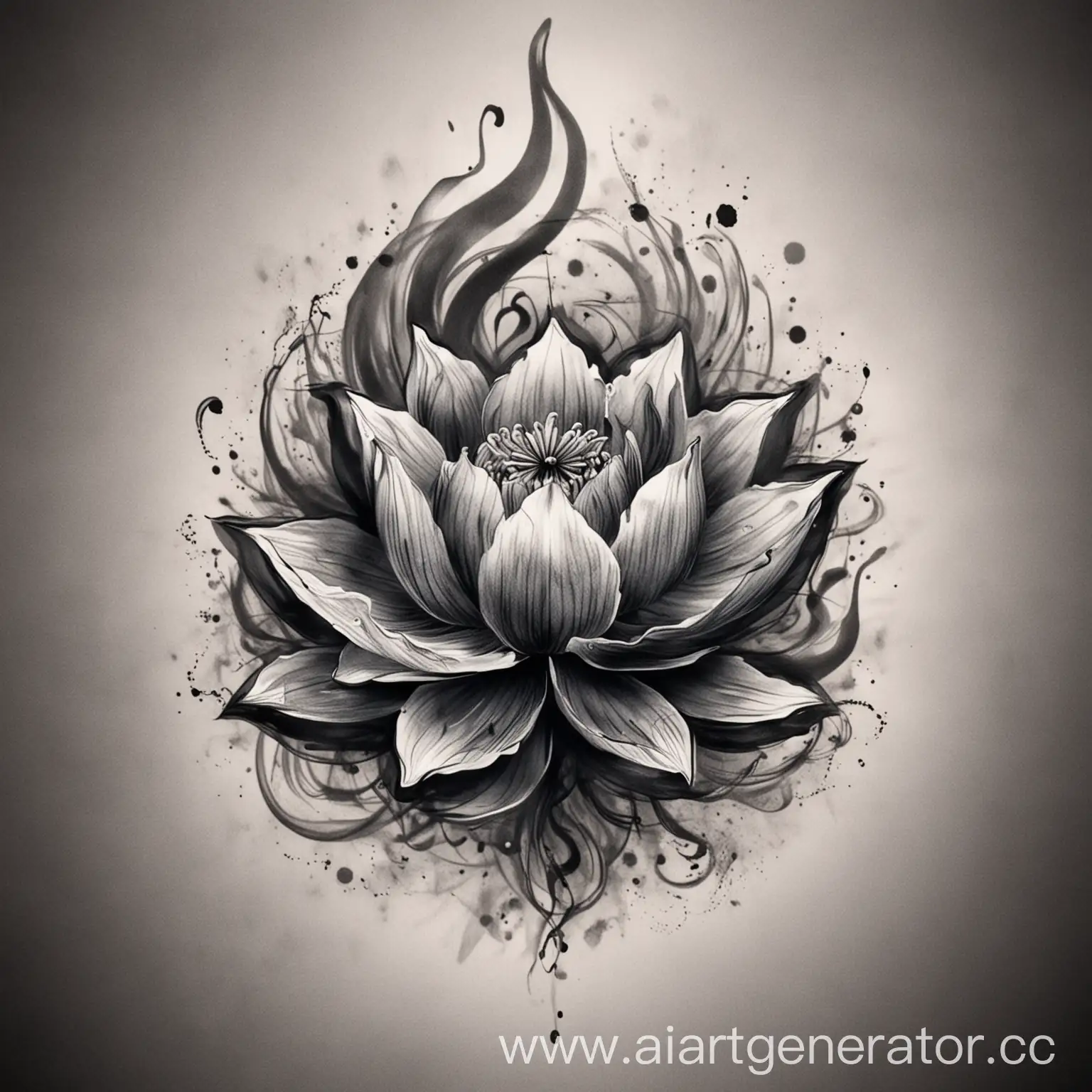 Lotus-Flower-Tattoo-Design-Emerging-from-Smoke