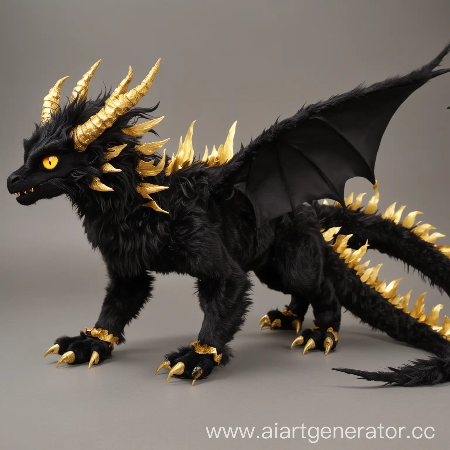 Majestic-Black-Dragon-with-Golden-Accents