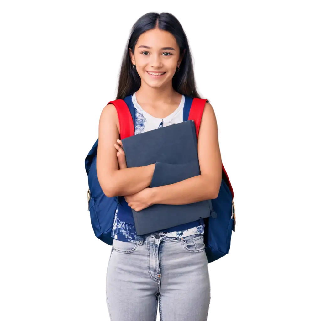 Adorable-PNG-Image-of-a-Girl-Student-Enhancing-Digital-Content-with-HighQuality-Visuals