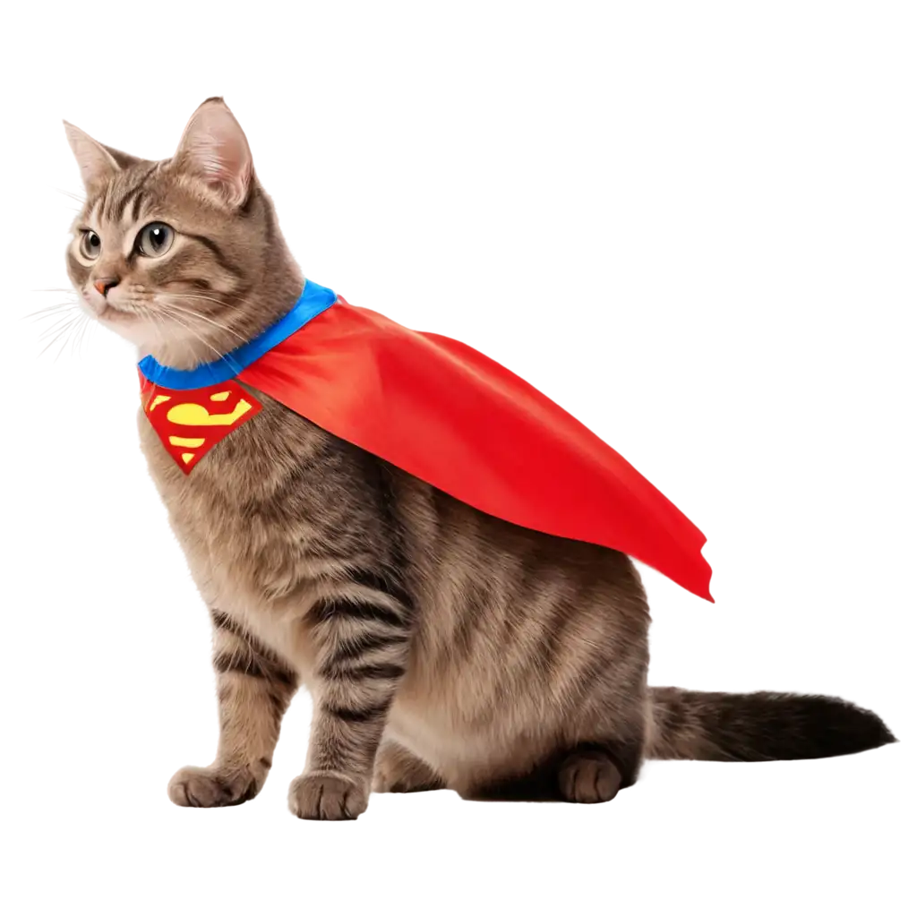 superman cat cartoon head