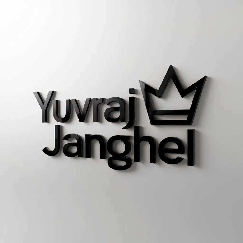 a logo design,with the text "YUVRAJ JANGHEL", main symbol:LOGO AS PER NAME,Moderate,clear background