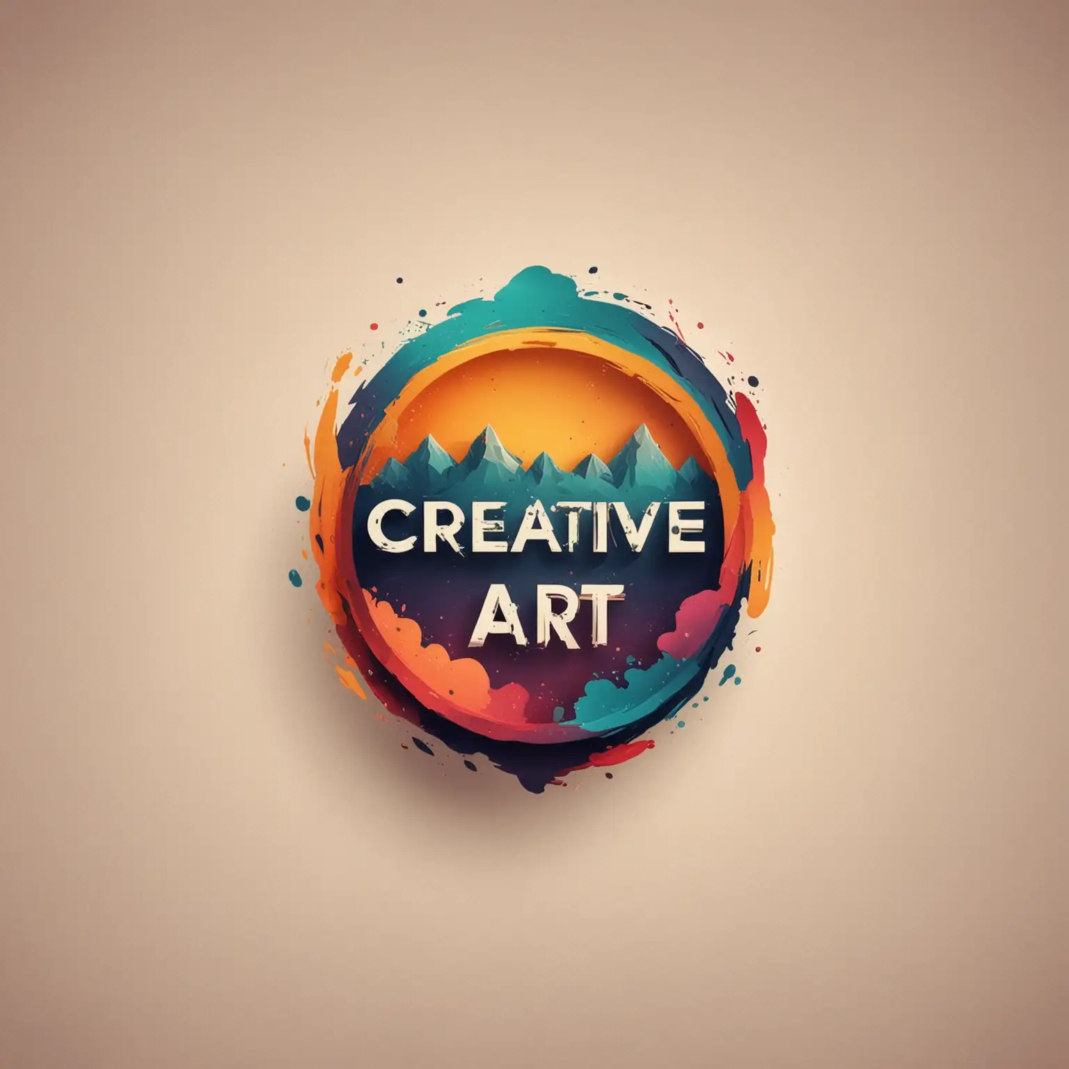 Creative Art Logo with Soft Background