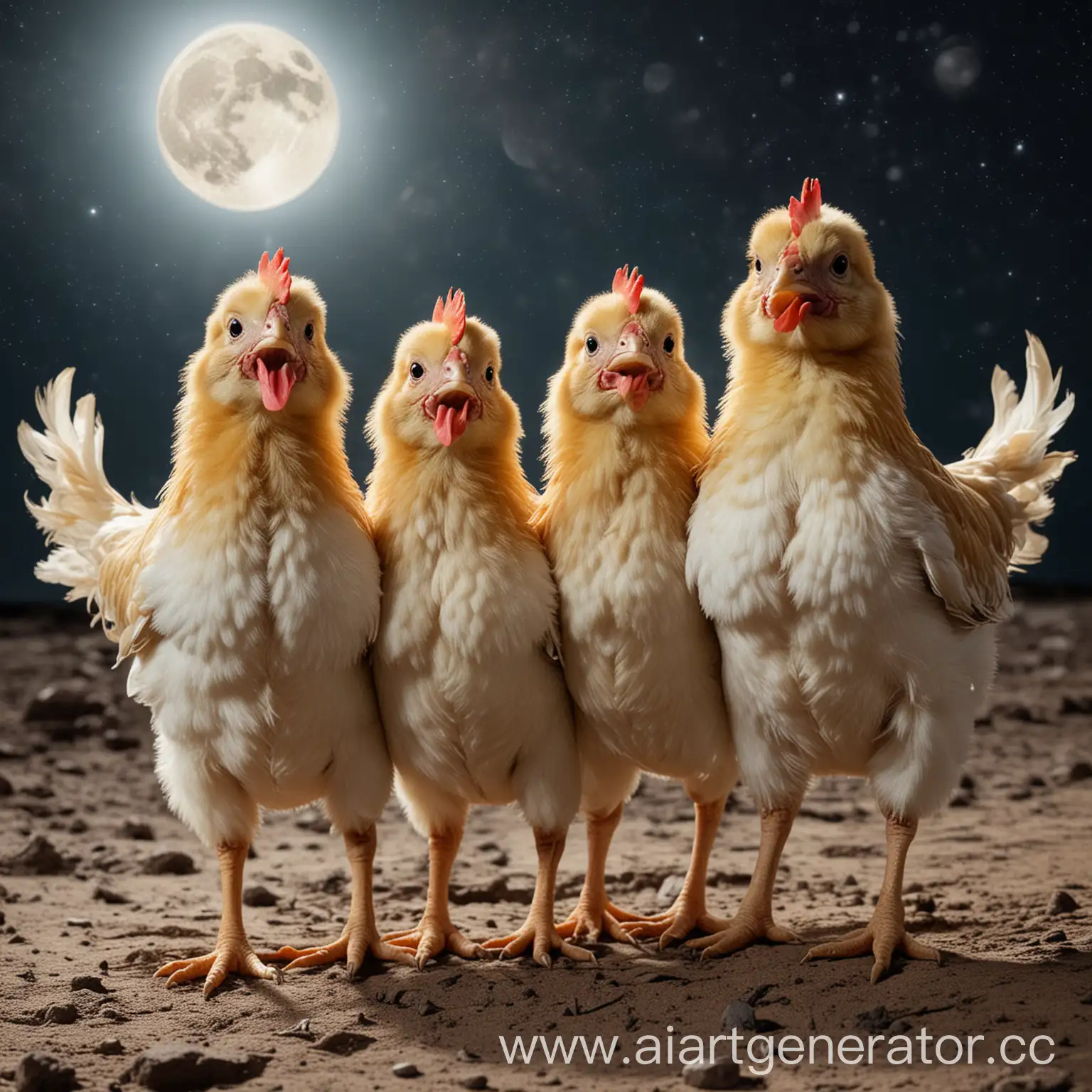 Adventurous-Little-Chickens-Dreaming-of-Lunar-Flight