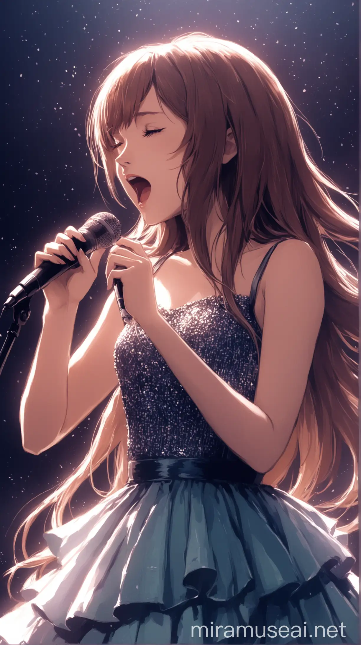 Une fille qui chante 